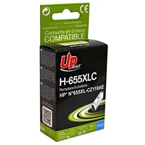 UPrint kompatibel Ink mit CZ110AE, HP 655, cyan, 750S, 12ml, H-655XLC, für HP Deskjet Ink Advantage 3525, 5525, 6525, 4615 e-AiO